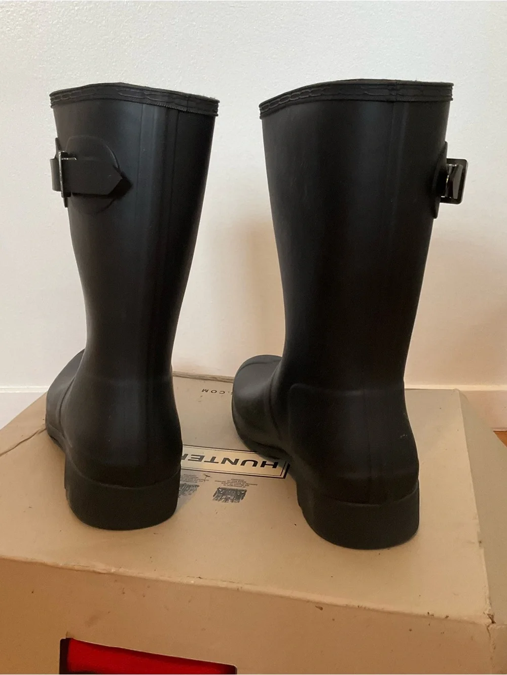 Hunter Black Short Rain Boots - Picture 2 of 10